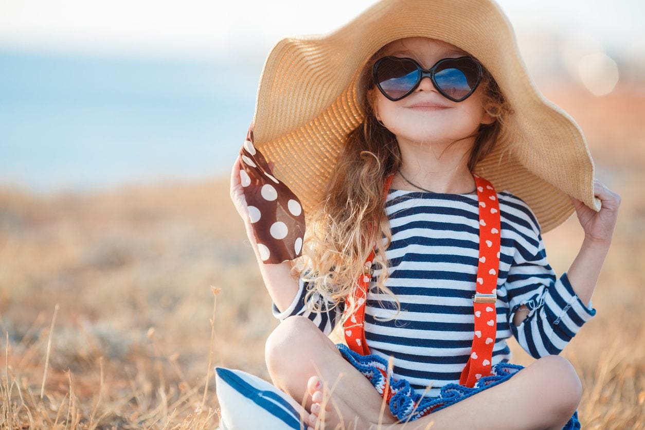 Child Enjoy day Outside In The Sun